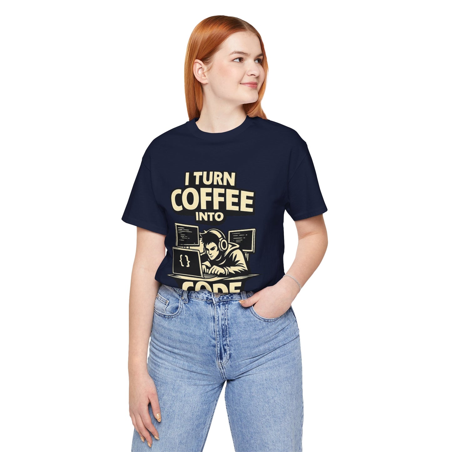 I Turn Coffee Into Code | Unisex Developer T-Shirt