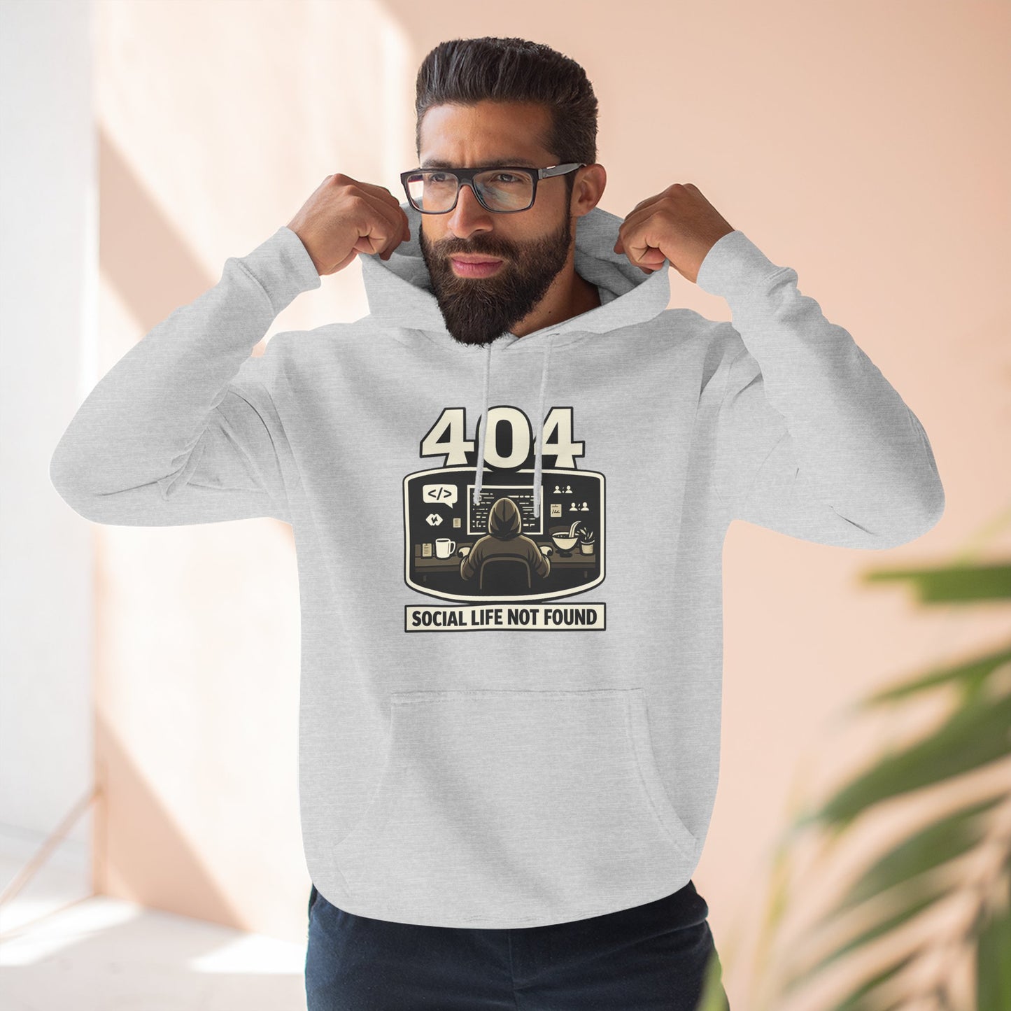 404 Social Life Not Found | Unisex Developer Hoodie