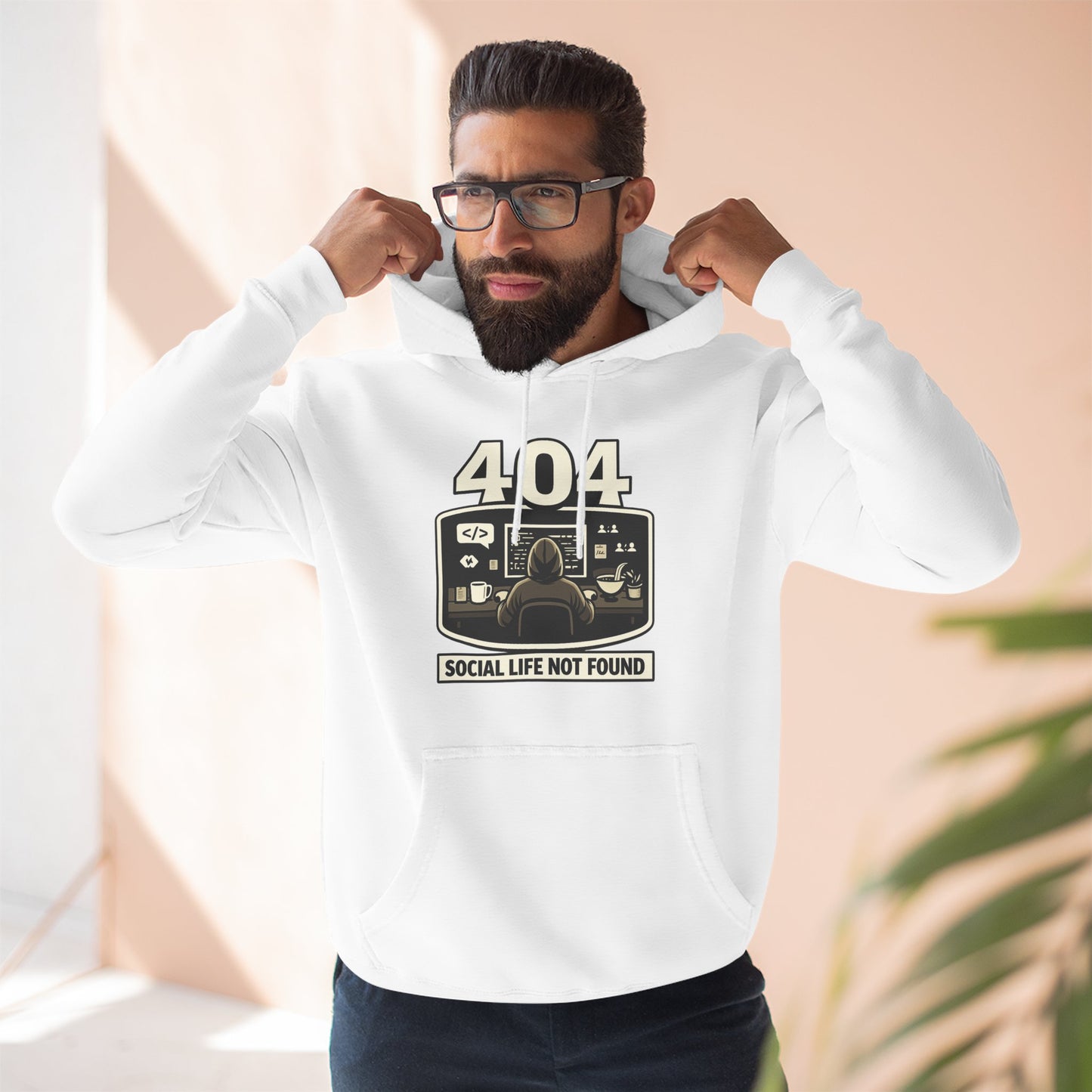 404 Social Life Not Found | Unisex Developer Hoodie