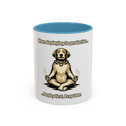 Deploy Fast, Pray Later | Developer Coffee Mug