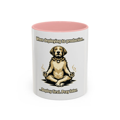 Deploy Fast, Pray Later | Developer Coffee Mug