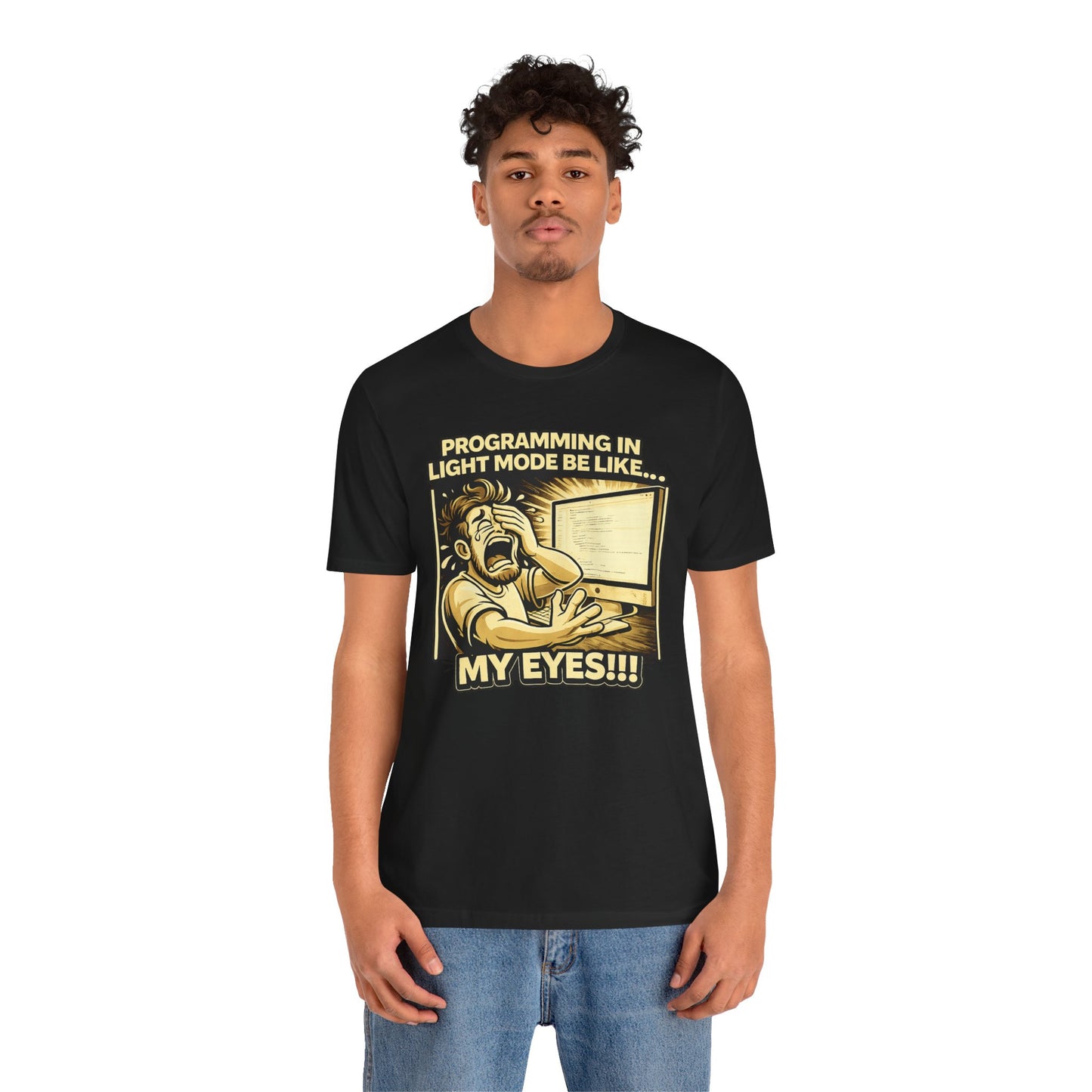 Programming in Light Mode Be Like | Unisex Developer T-Shirt