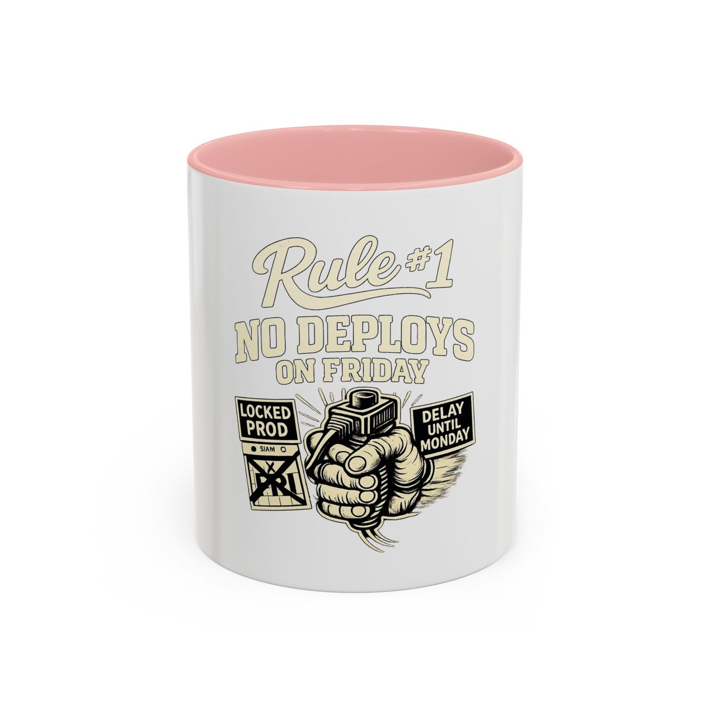 Rule 1 No Deploys on Friday | Developer Coffee Mug