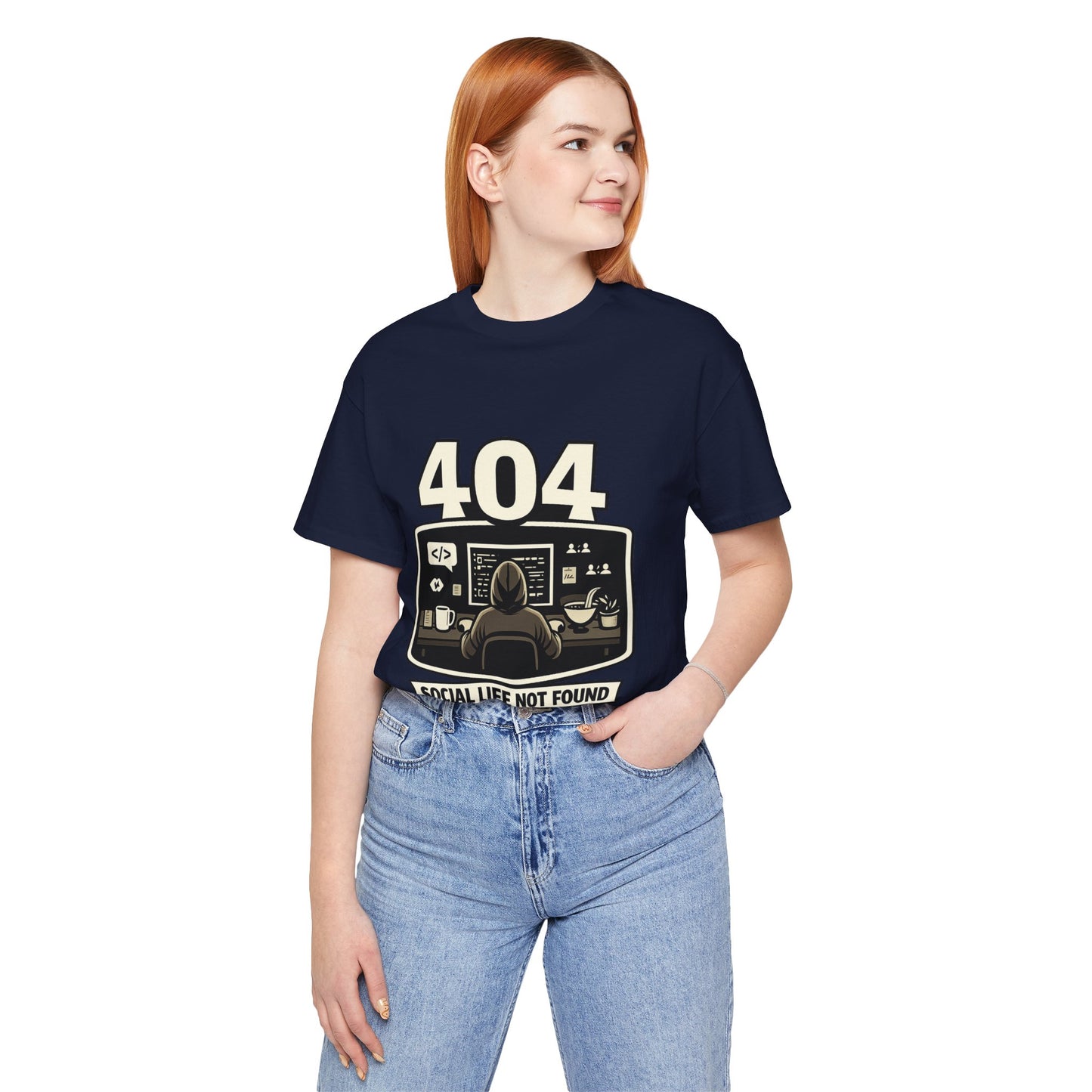 404 Social Life Not Found | Unisex Developer T-Shirt