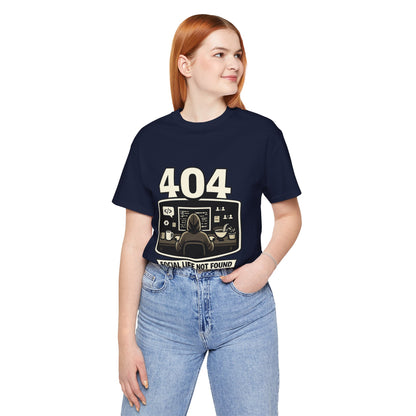 404 Social Life Not Found | Unisex Developer T-Shirt