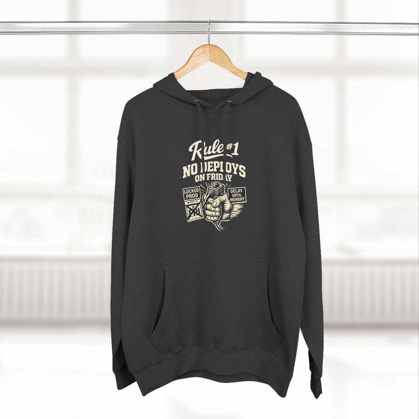 Rule 1 No Deploys on Friday | Unisex Developer Hoodie