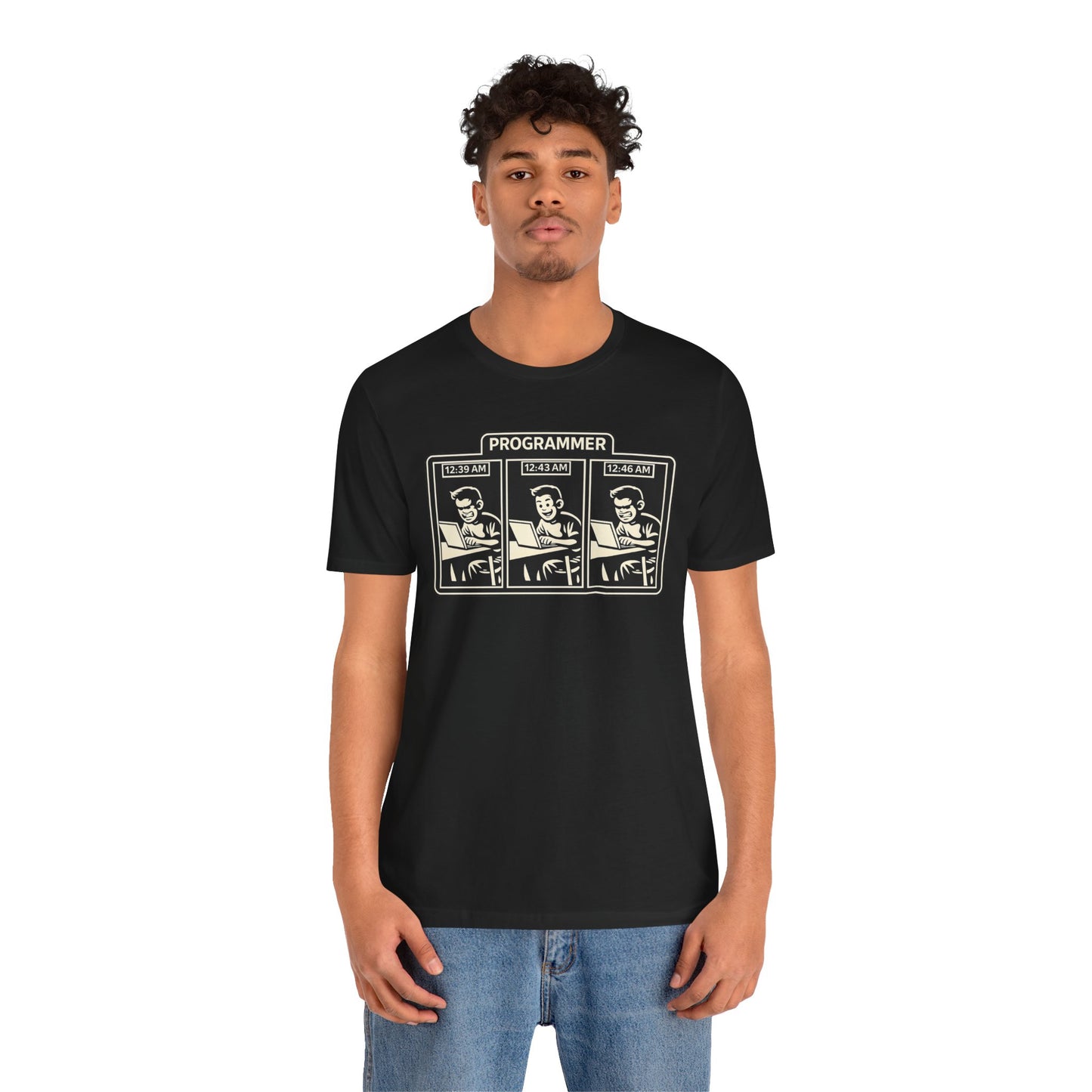 Programmer Timeline, Late Night Coding | Unisex Developer T-Shirt