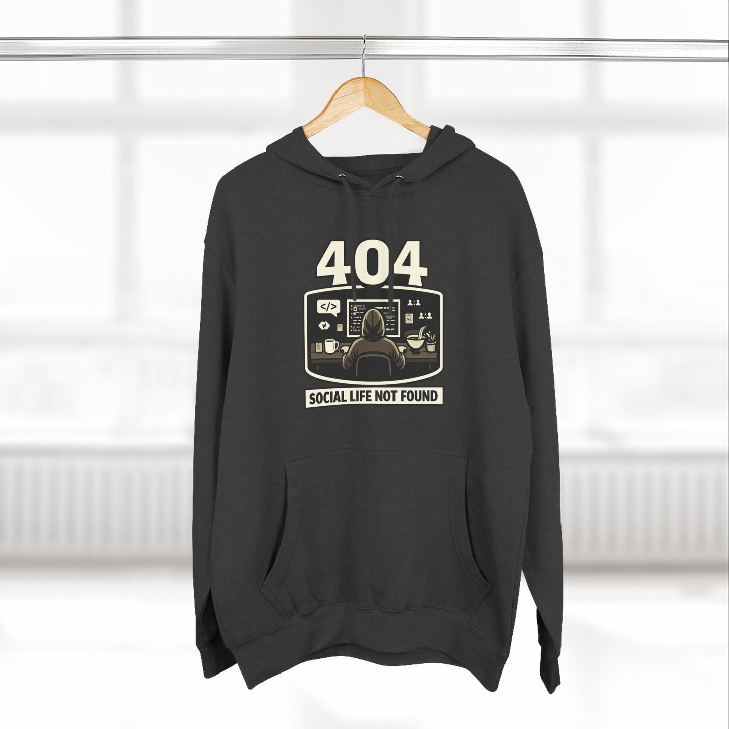 404 Social Life Not Found | Unisex Developer Hoodie