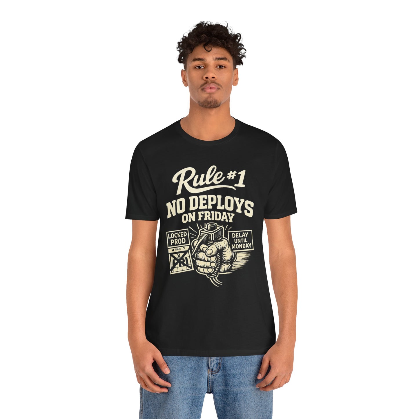 Rule 1 No Deploys on Friday | Unisex Developer T-Shirt