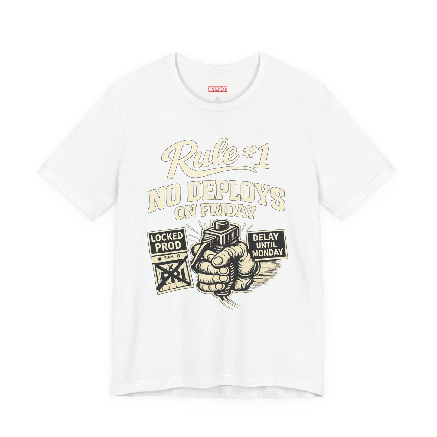 Rule 1 No Deploys on Friday | Unisex Developer T-Shirt
