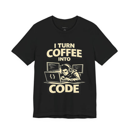 I Turn Coffee Into Code | Unisex Developer T-Shirt