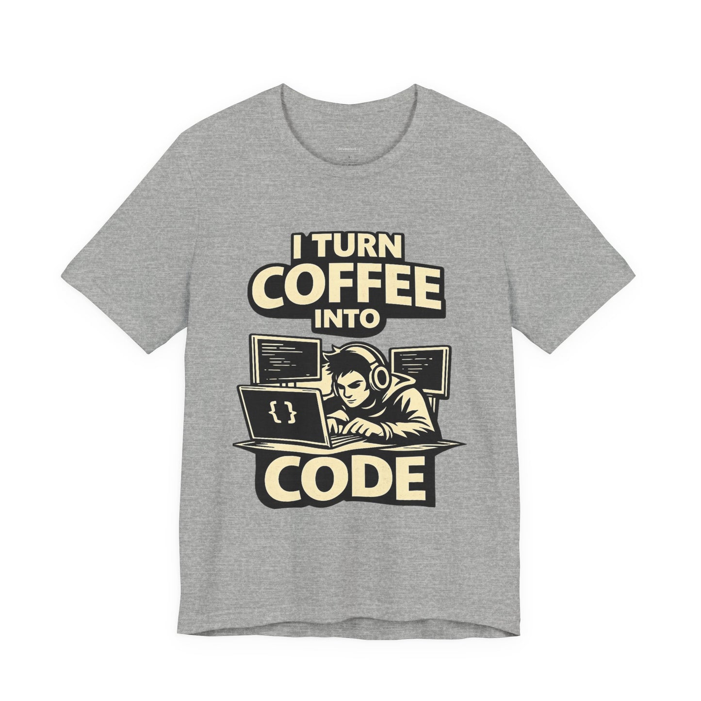 I Turn Coffee Into Code | Unisex Developer T-Shirt