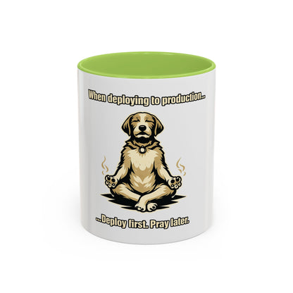 Deploy Fast, Pray Later | Developer Coffee Mug