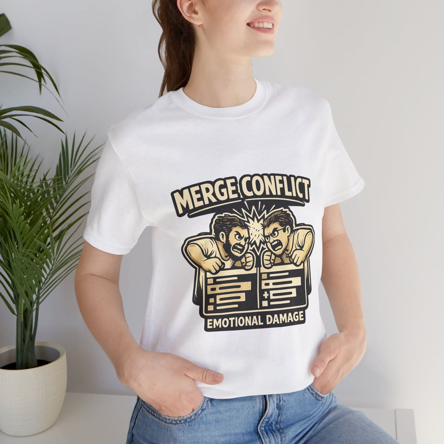 Merge Conflict, Emotional Damage | Unisex Developer T-Shirt
