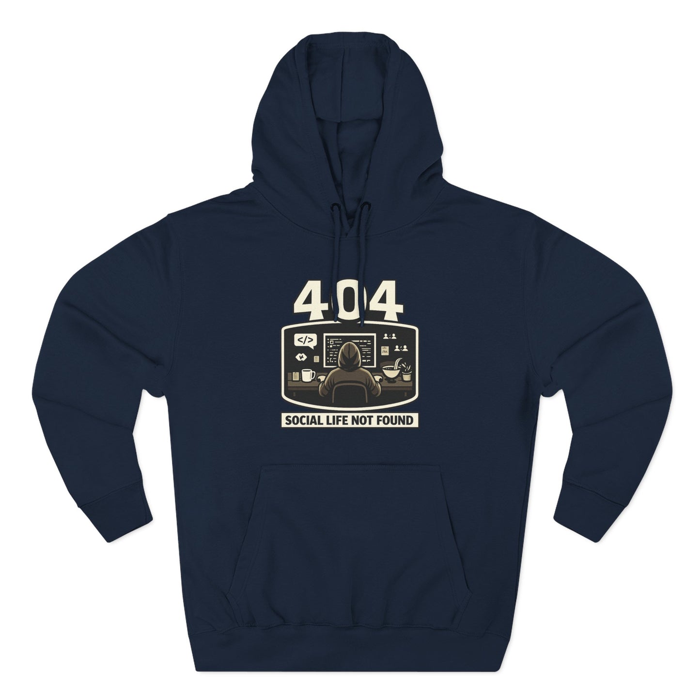404 Social Life Not Found | Unisex Developer Hoodie