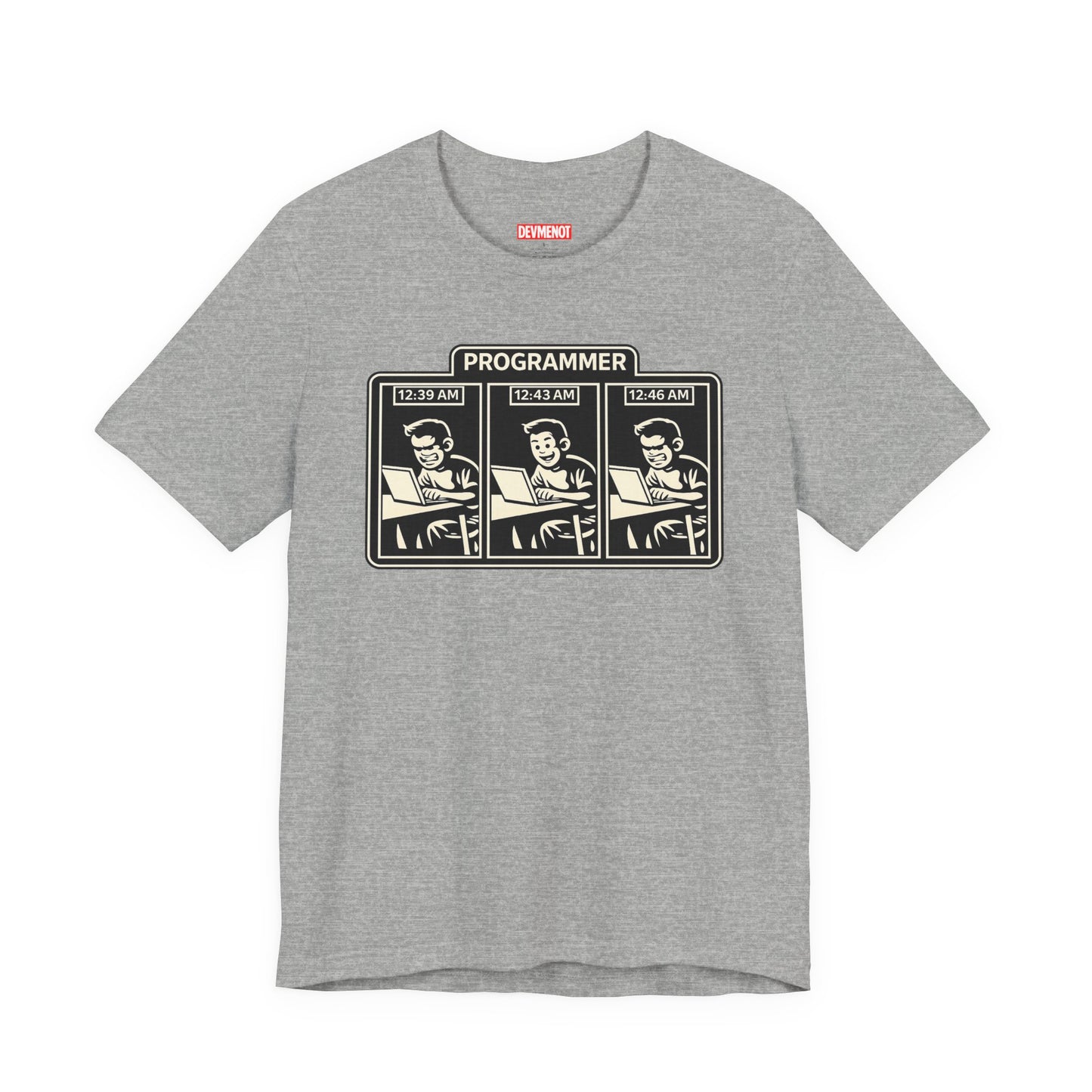 Programmer Timeline, Late Night Coding | Unisex Developer T-Shirt