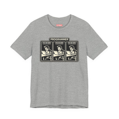 Programmer Timeline, Late Night Coding | Unisex Developer T-Shirt