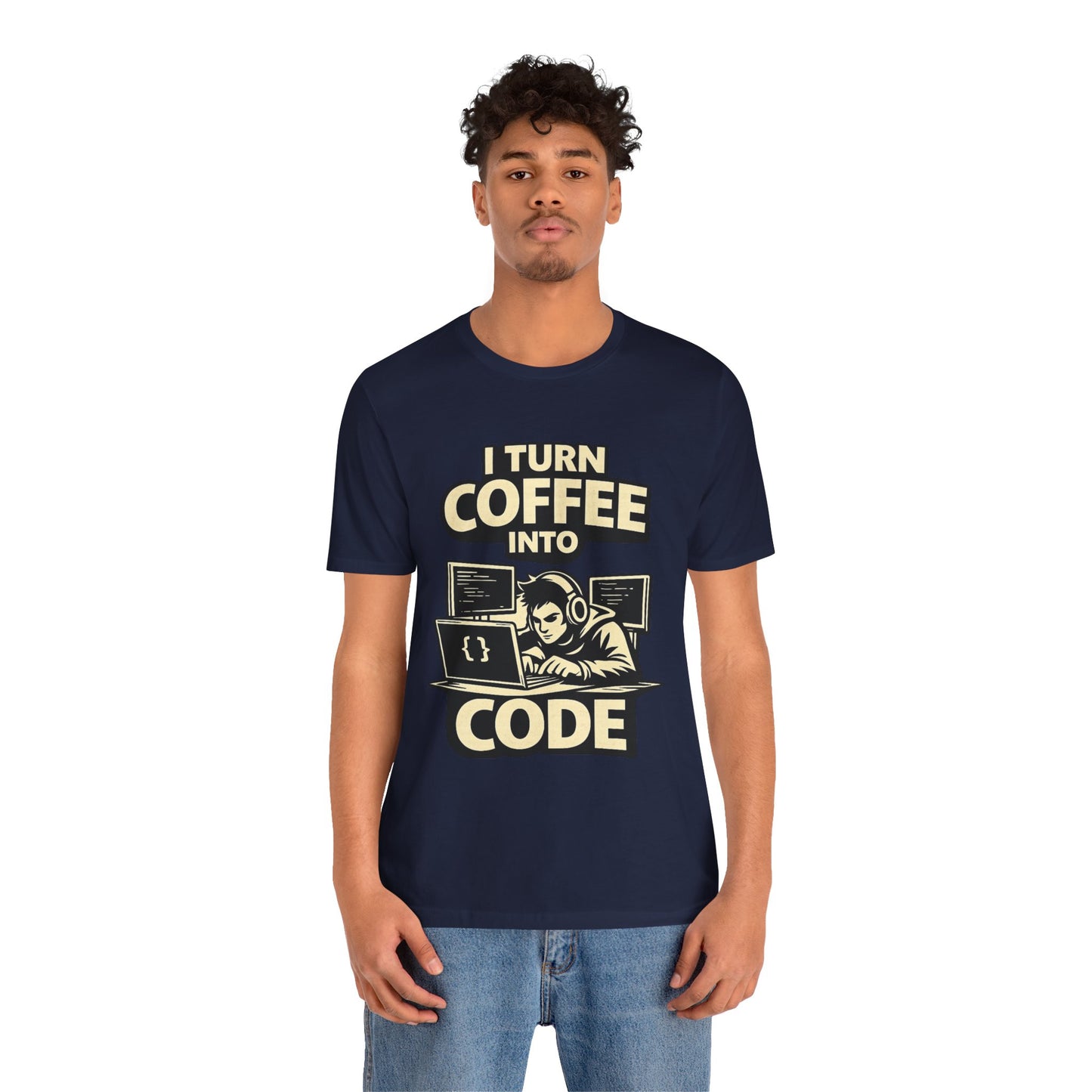 I Turn Coffee Into Code | Unisex Developer T-Shirt