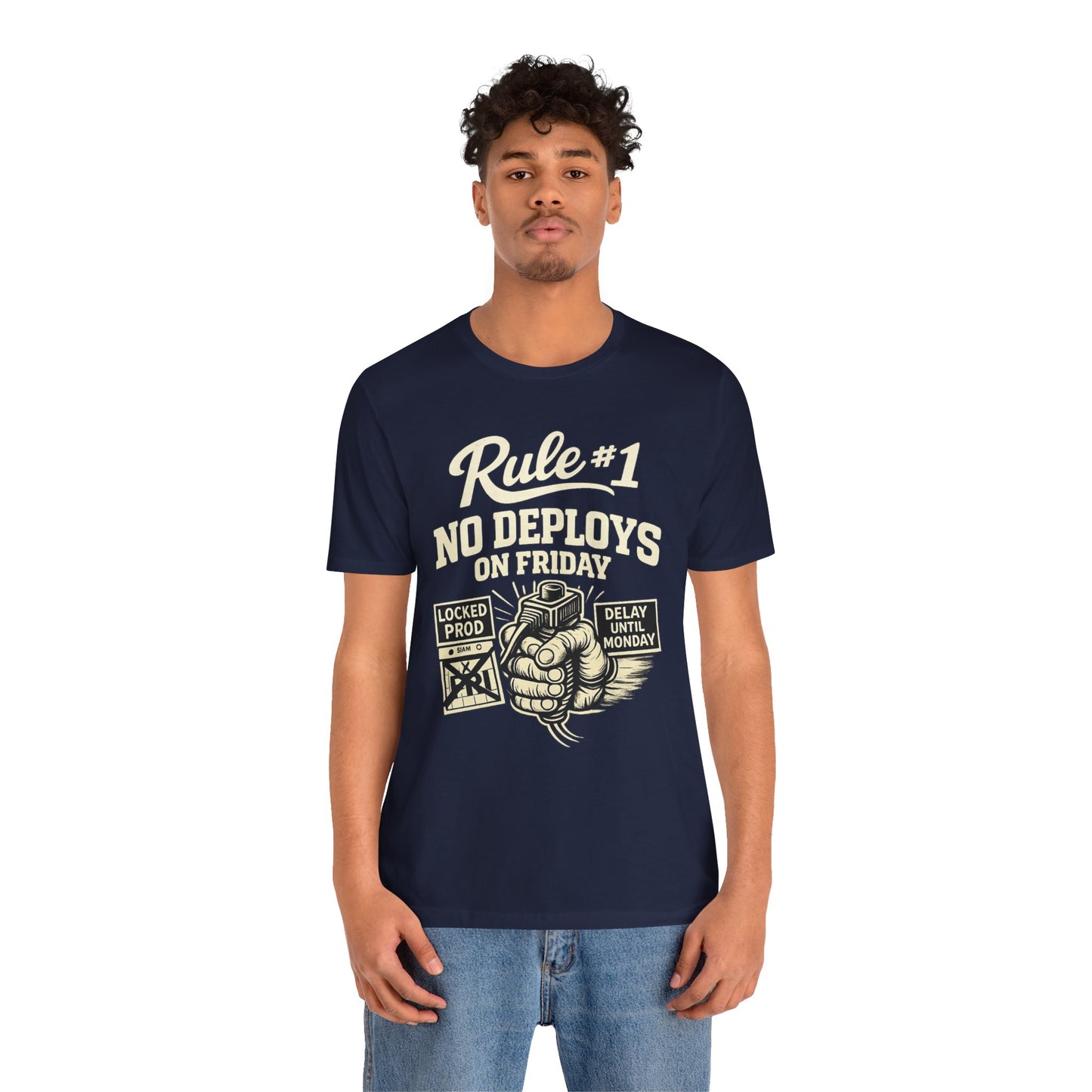 Rule 1 No Deploys on Friday | Unisex Developer T-Shirt