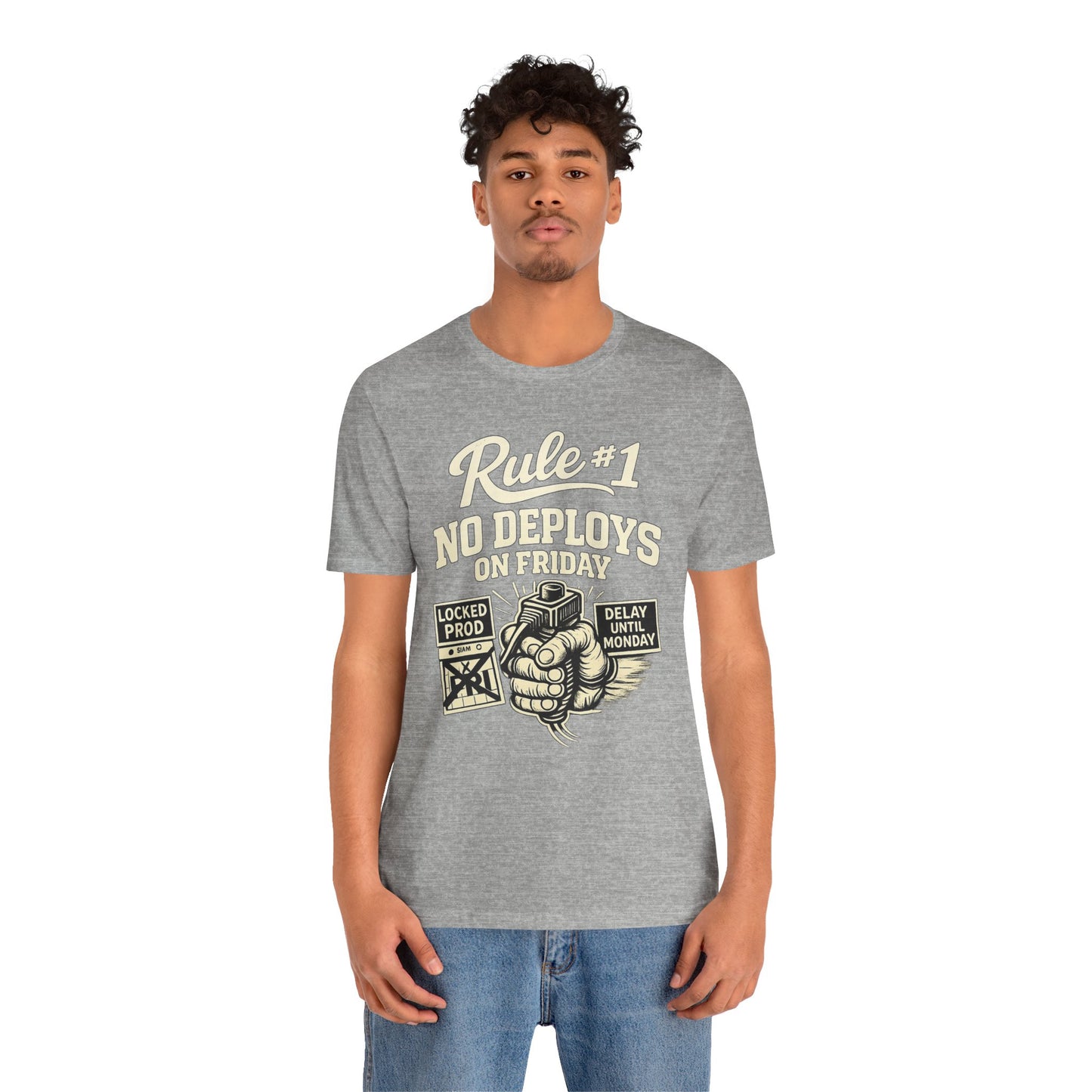 Rule 1 No Deploys on Friday | Unisex Developer T-Shirt