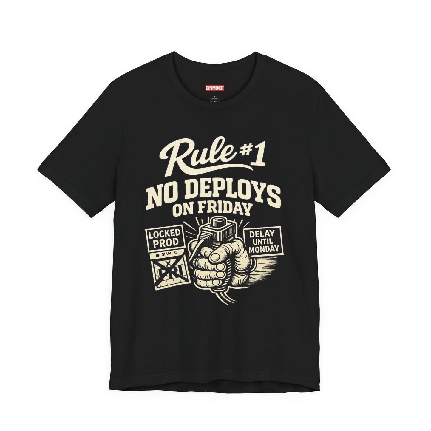 Rule 1 No Deploys on Friday | Unisex Developer T-Shirt