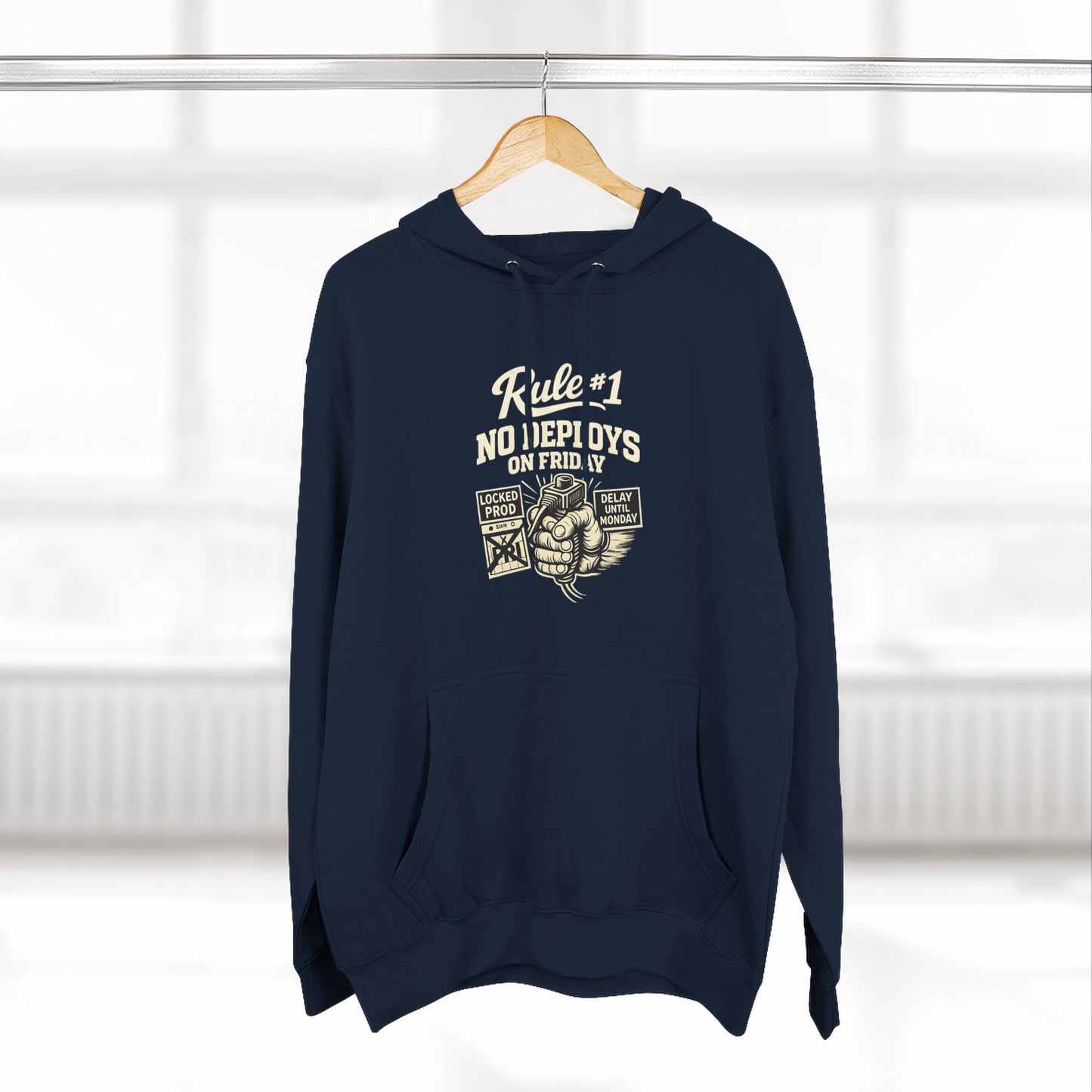 Rule 1 No Deploys on Friday | Unisex Developer Hoodie