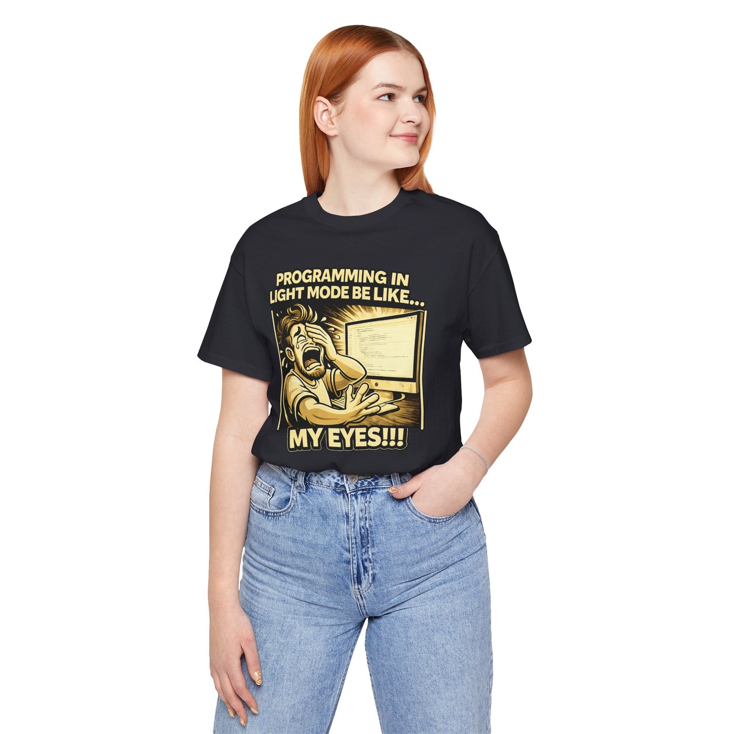 Programming in Light Mode Be Like | Unisex Developer T-Shirt
