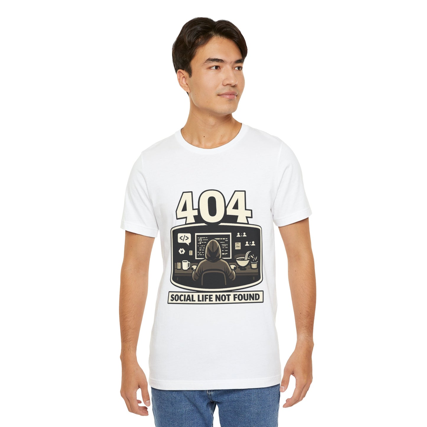 404 Social Life Not Found | Unisex Developer T-Shirt