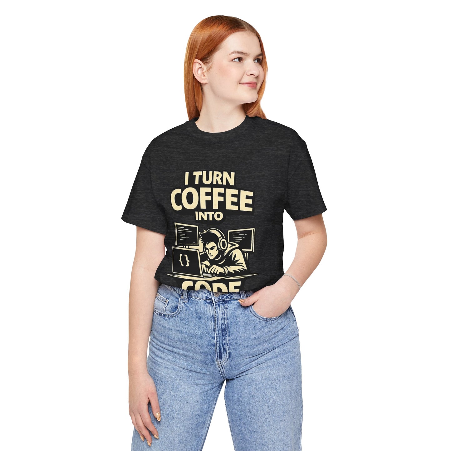 I Turn Coffee Into Code | Unisex Developer T-Shirt