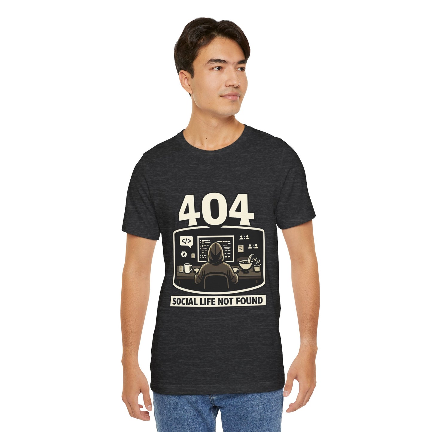 404 Social Life Not Found | Unisex Developer T-Shirt