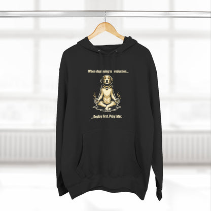 Deploy Fast, Pray Later | Unisex Developer Hoodie
