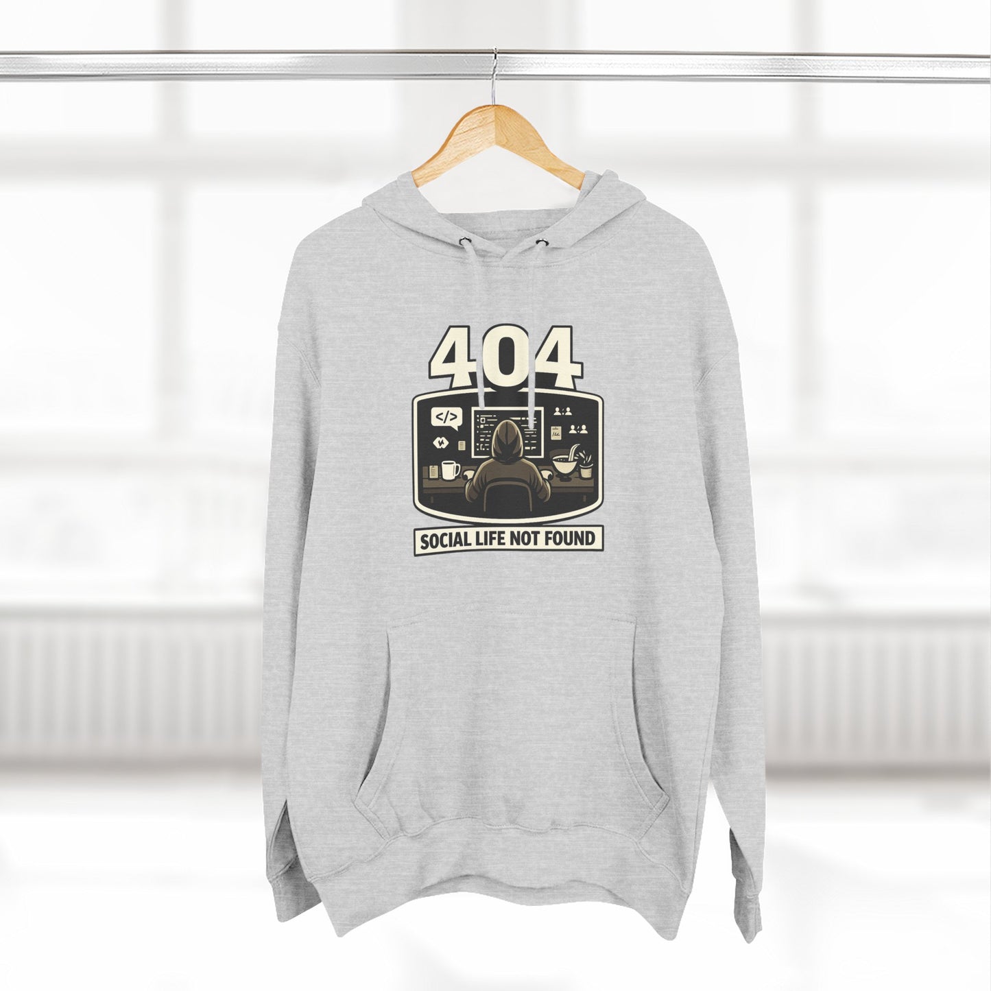 404 Social Life Not Found | Unisex Developer Hoodie