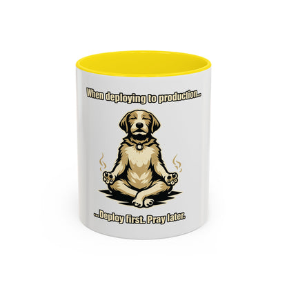 Deploy Fast, Pray Later | Developer Coffee Mug