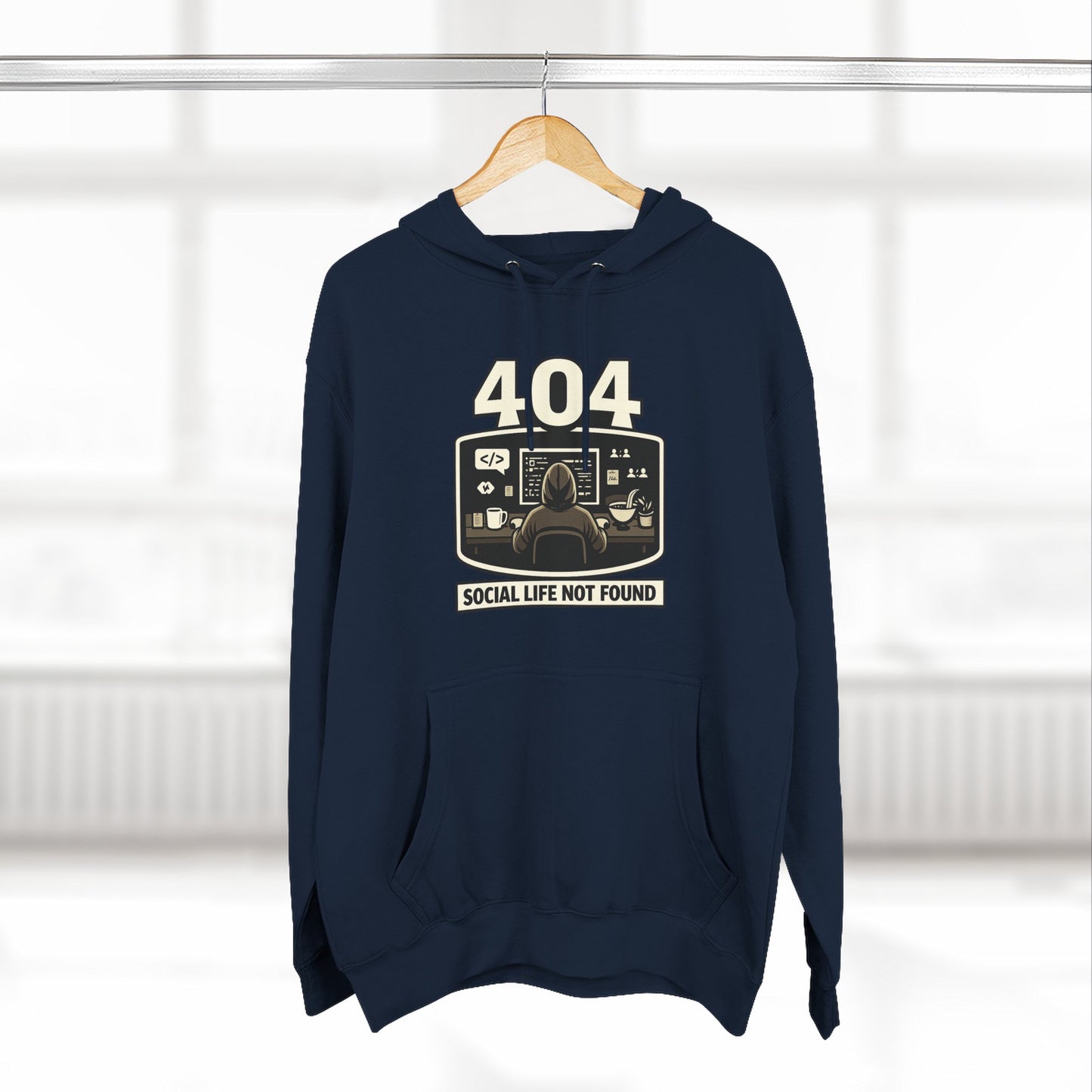 404 Social Life Not Found | Unisex Developer Hoodie