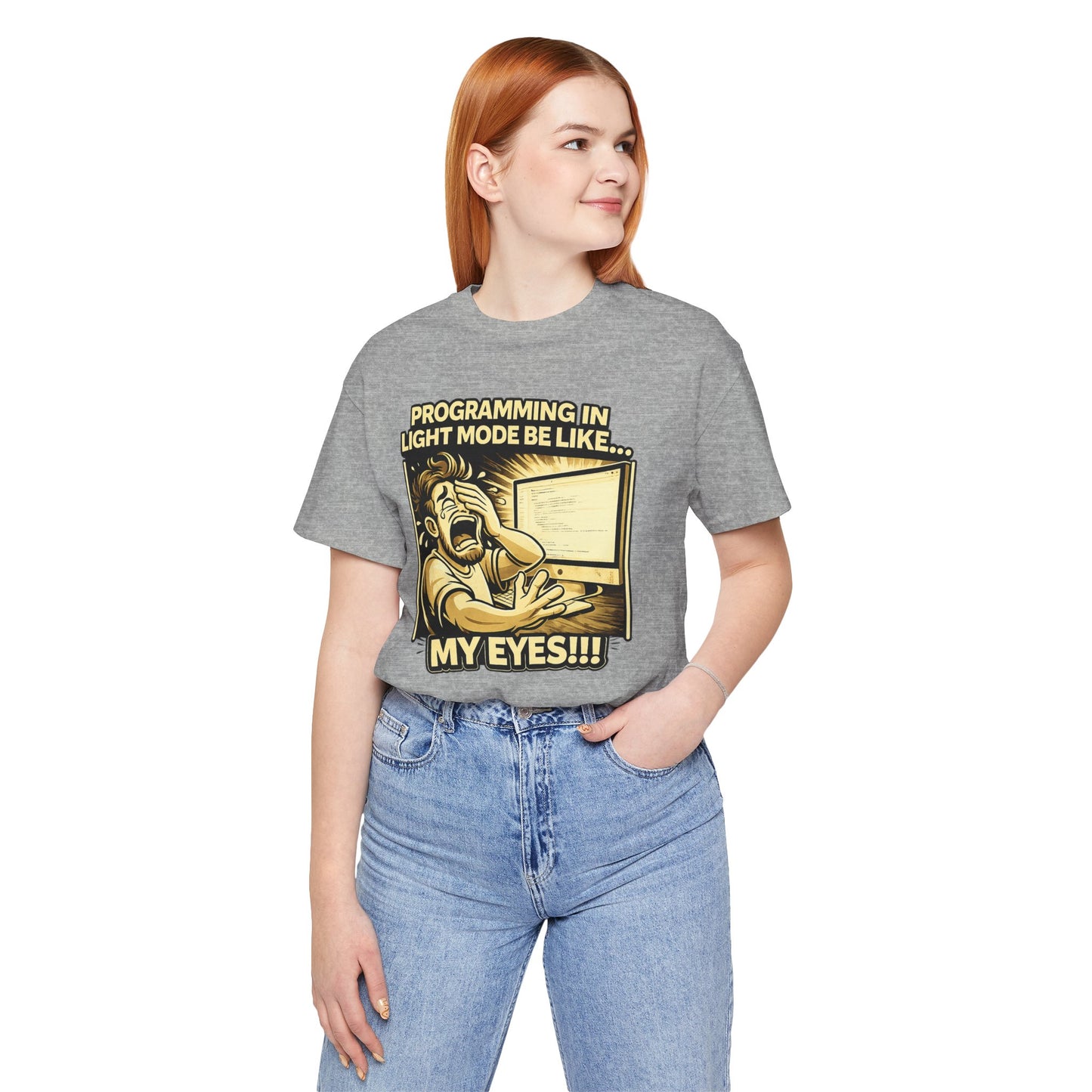 Programming in Light Mode Be Like | Unisex Developer T-Shirt