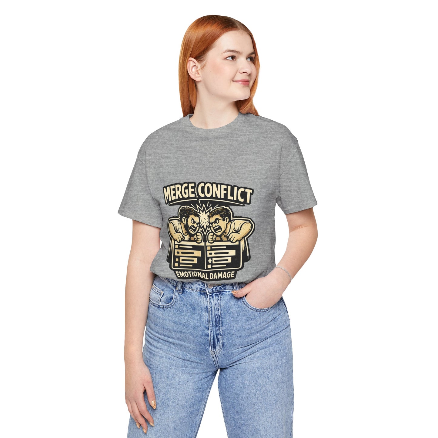 Merge Conflict, Emotional Damage | Unisex Developer T-Shirt