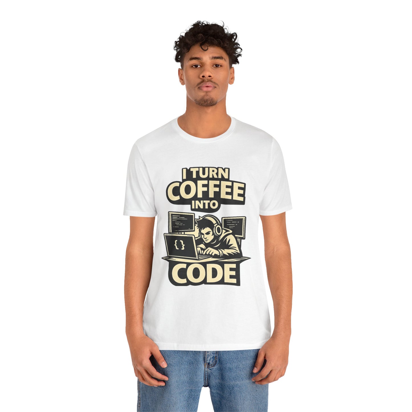 I Turn Coffee Into Code | Unisex Developer T-Shirt