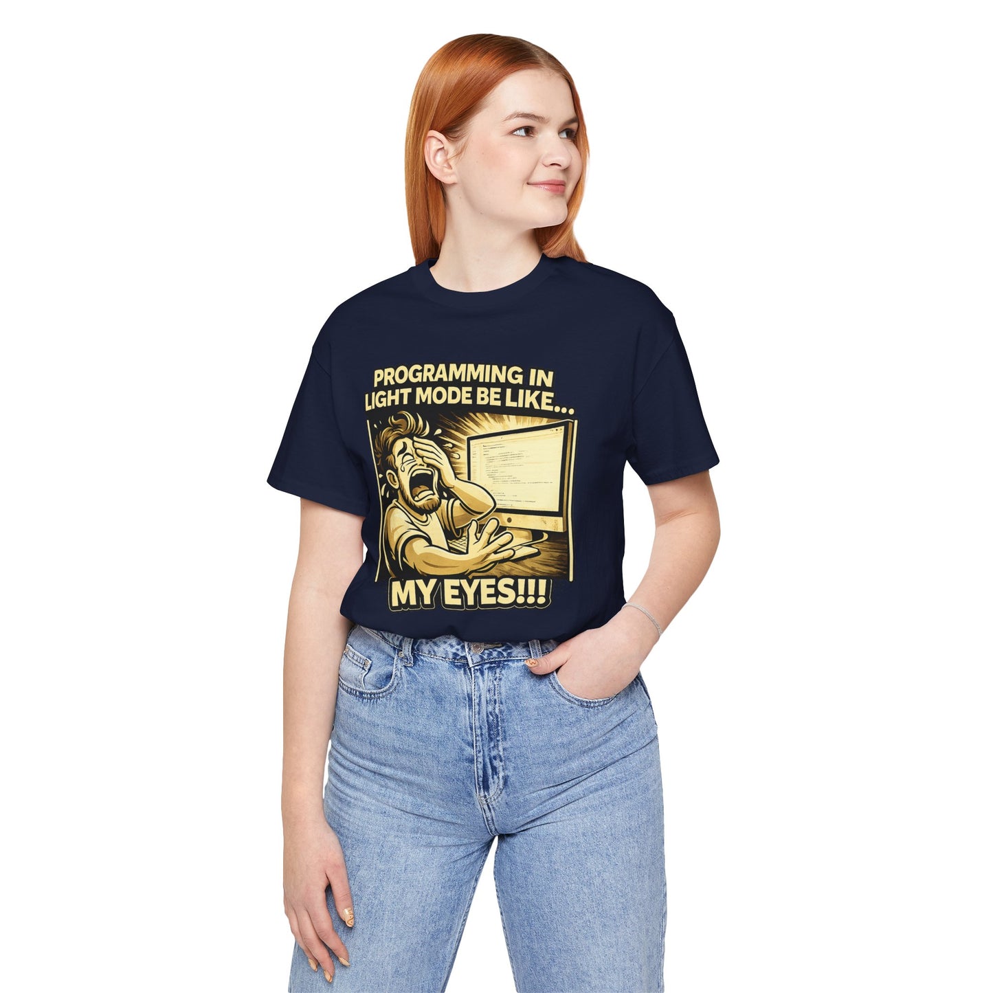 Programming in Light Mode Be Like | Unisex Developer T-Shirt