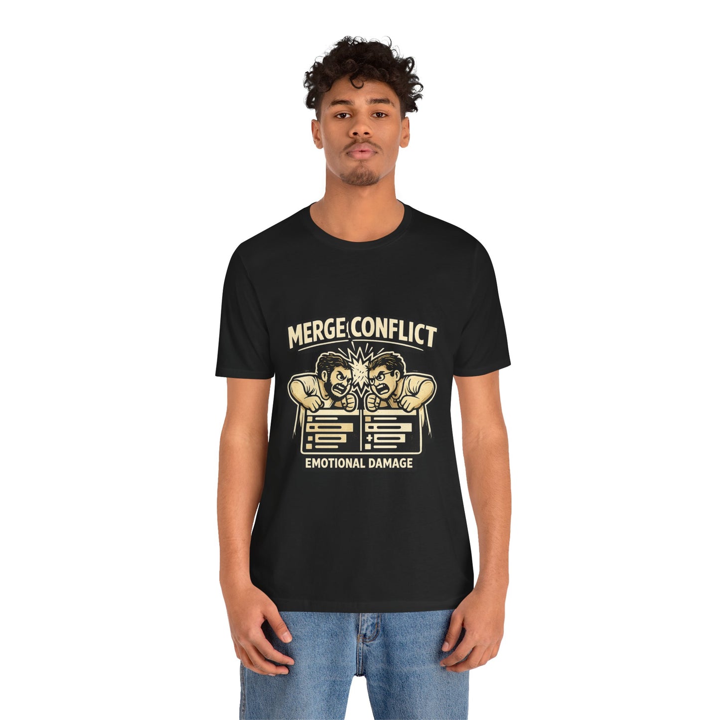 Merge Conflict, Emotional Damage | Unisex Developer T-Shirt