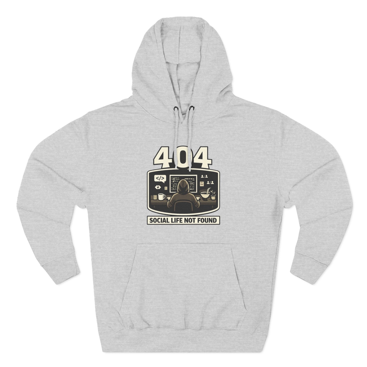 404 Social Life Not Found | Unisex Developer Hoodie
