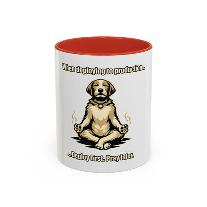 Deploy Fast, Pray Later | Developer Coffee Mug