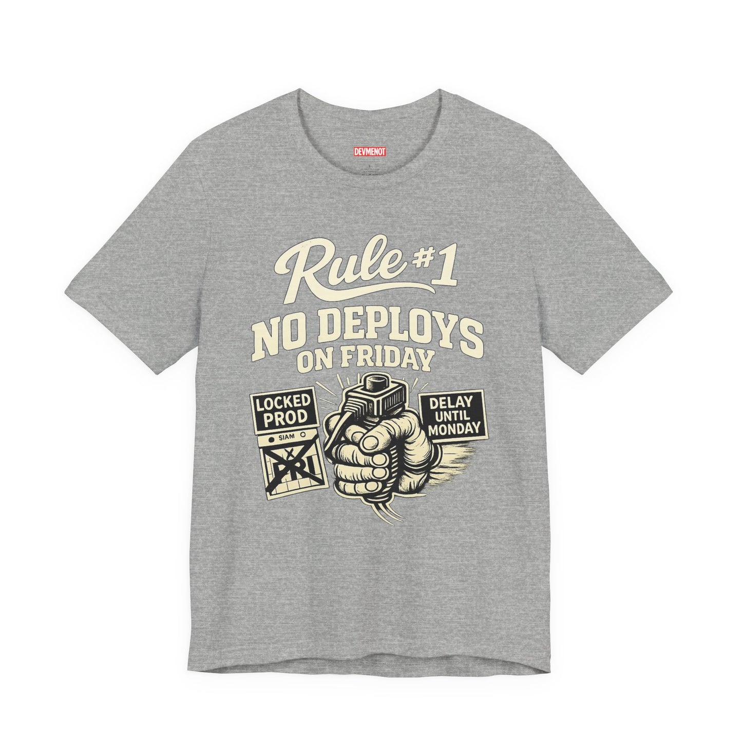 Rule 1 No Deploys on Friday | Unisex Developer T-Shirt