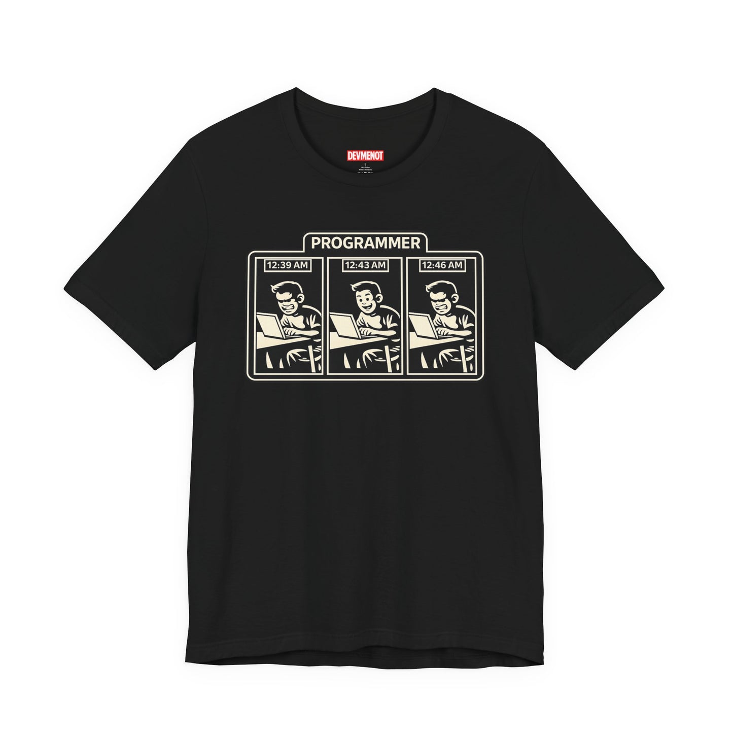 Programmer Timeline, Late Night Coding | Unisex Developer T-Shirt