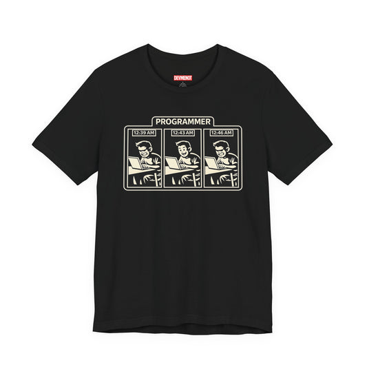Programmer Timeline, Late Night Coding | Unisex Developer T-Shirt