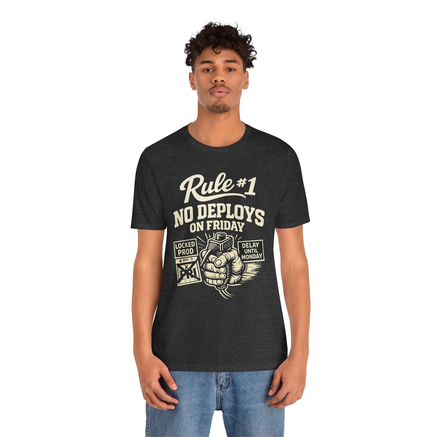 Rule 1 No Deploys on Friday | Unisex Developer T-Shirt