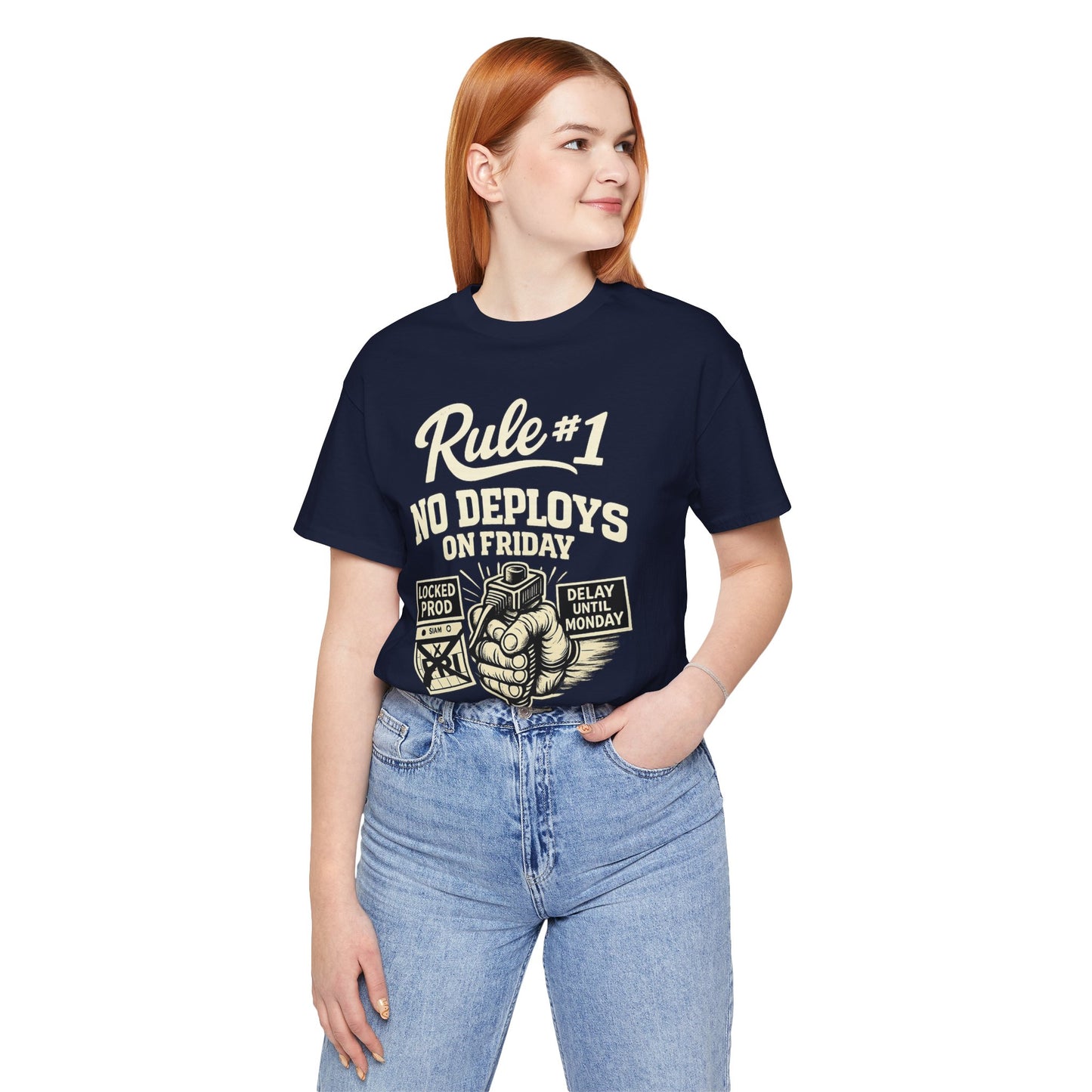 Rule 1 No Deploys on Friday | Unisex Developer T-Shirt