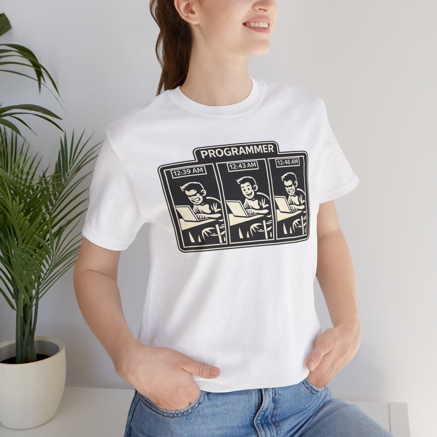 Programmer Timeline, Late Night Coding | Unisex Developer T-Shirt