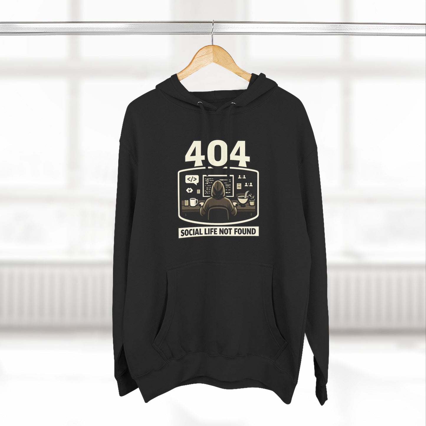 404 Social Life Not Found | Unisex Developer Hoodie