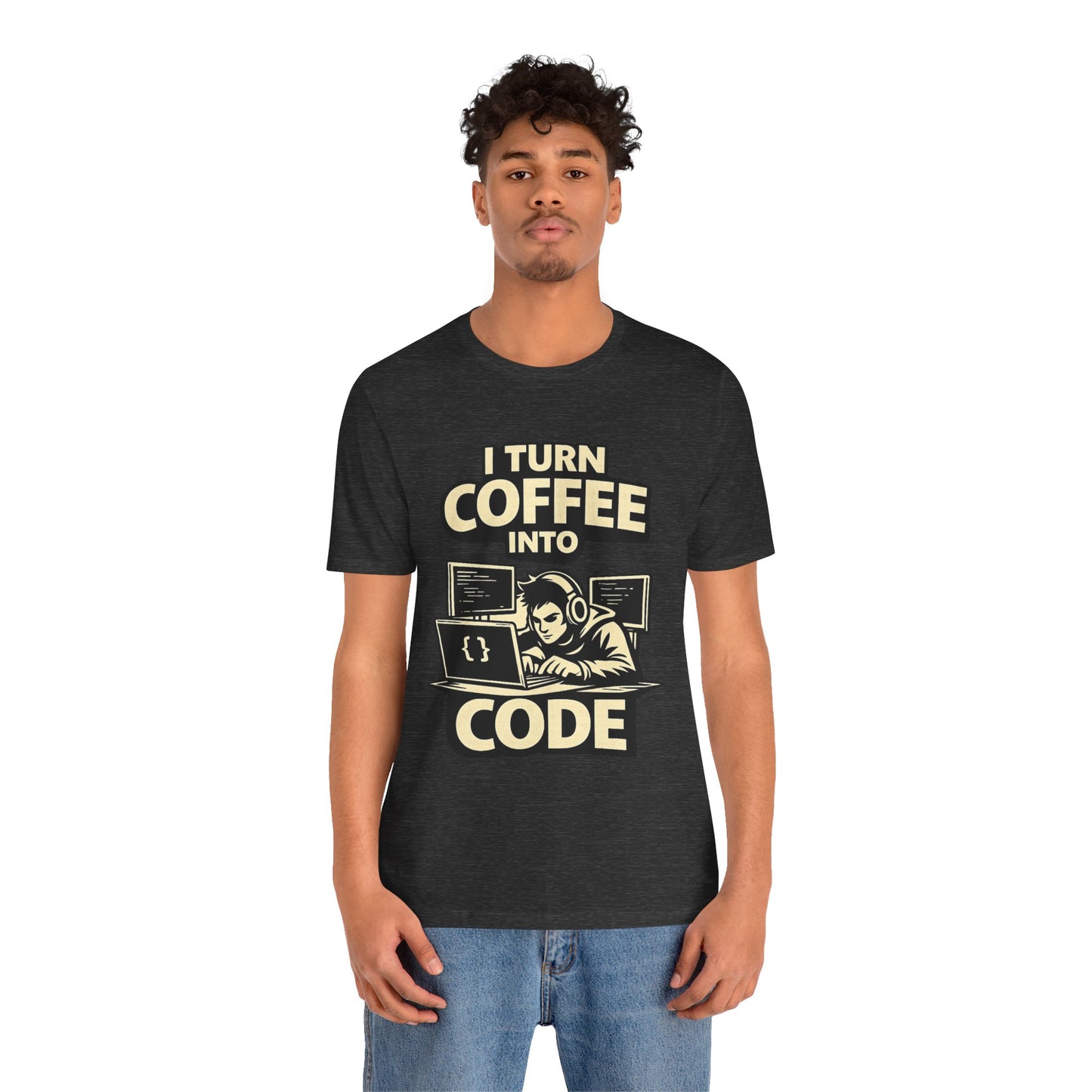 I Turn Coffee Into Code | Unisex Developer T-Shirt