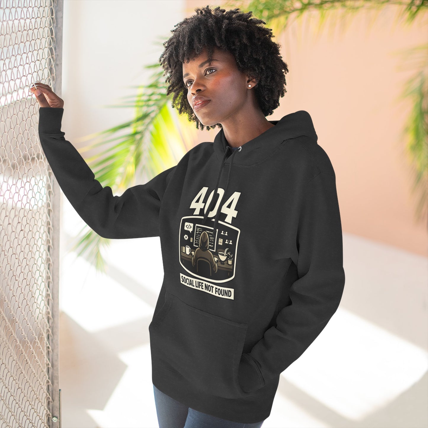 404 Social Life Not Found | Unisex Developer Hoodie